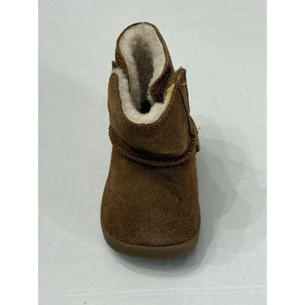 UGG Baby Girls Chestnut Keelan Sherpa Lined Boots SZ 02/03 EUC‎